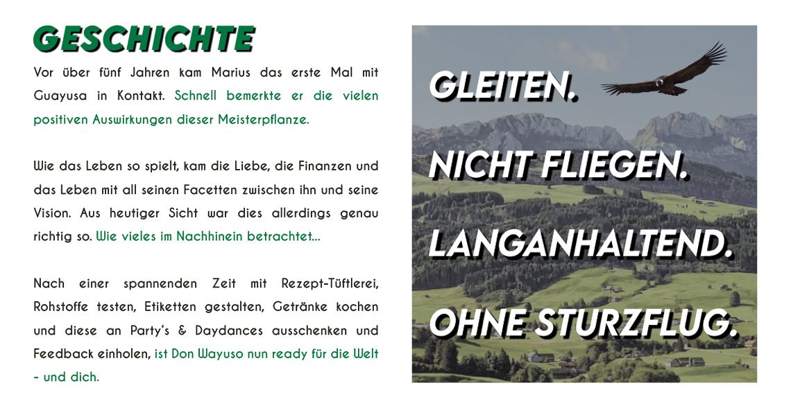 DonWayuo Web Geschichte - Don Wayuso - POWER OF NATURE