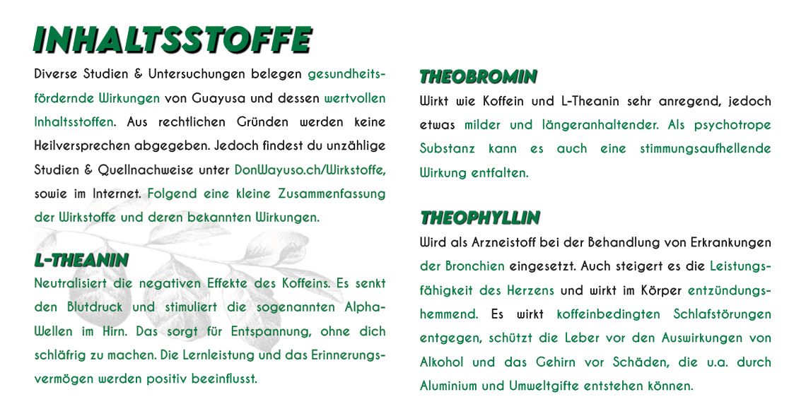 DonWayuo Web Inhaltsstoffe - Don Wayuso - POWER OF NATURE