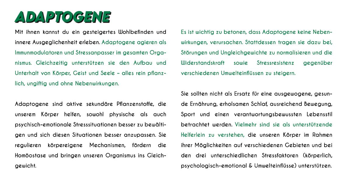 Schnupfpulver Einzelseiten Adaptogene web - Don Wayuso - POWER OF NATURE