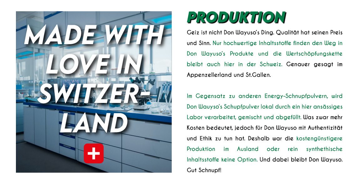 Schnupfpulver Einzelseiten Produktion web - Don Wayuso - POWER OF NATURE