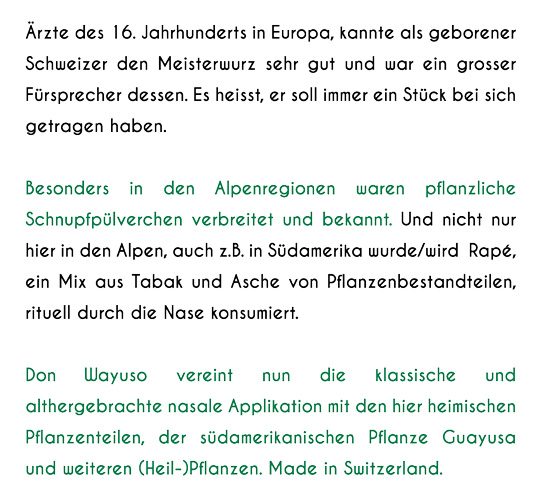 Schnupfpulver mobil Geschichte 2 1 - Don Wayuso - POWER OF NATURE