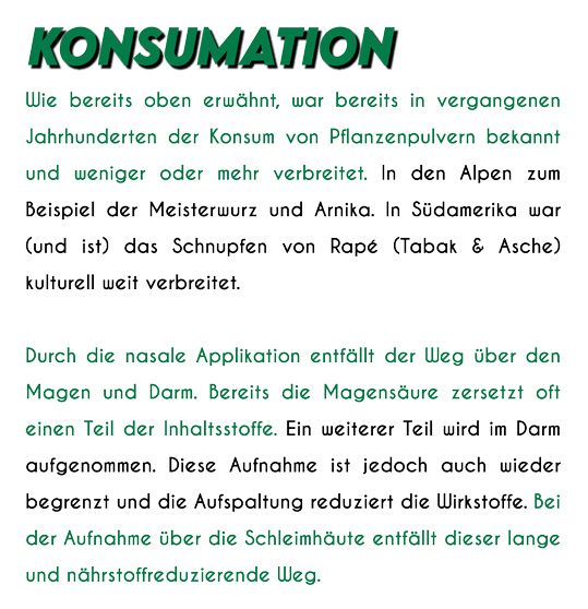 Schnupfpulver mobil Konsumation 1 - Don Wayuso - POWER OF NATURE